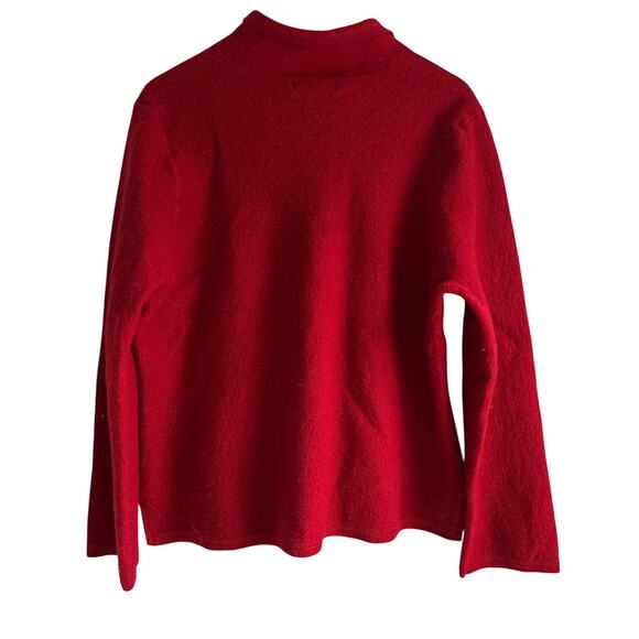 Vintage Cambridge Country Women’s Size XL Red 100% Boiled Wool Sweater Jacket - Picture 2 of 6